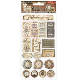 Chipboards Lady Vagabond Lifestyle Tickets 18pc - Stamperia