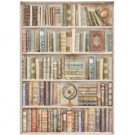 Papier de riz A4 Library - 1 feuille - Lady Vagabond Lifestyle - Stamperia