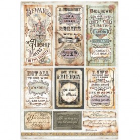 Papier de riz A4 Tickets - 1 feuille - Lady Vagabond Lifestyle - Stamperia