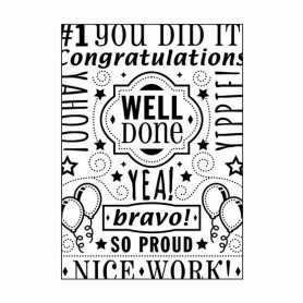 Classeur de gaufrage A6 Félicitations – Darice – Embossing folder Congratulations