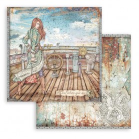 Papier 30x30 Rudder 1f - Lady Vagabond Lifestyle - Stamperia
