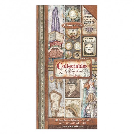 Collectables 15x30 Lady Vagabond Lifestyle 10 feuilles - Stamperia
