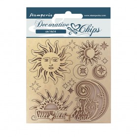 Decorative Chips Sun and Moon - Alchemy - Stamperia