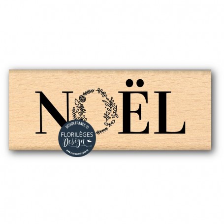 Tampon bois Noël Couronné - Florilèges Design