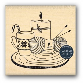 Tampon bois Moment Cosy - Florilèges Design