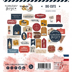 Die-cuts Cannelle et Chocolat 35 pc - Florilèges Design