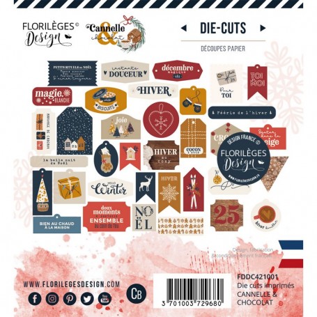 Die-cuts Cannelle et Chocolat 35 pc - Florilèges Design