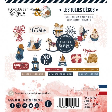 Décos Cannelle et Chocolat 20 pc - Florilèges Design