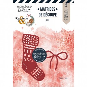 Dies Chaussette à suspendre 2 pc - Cannelle et Chocolat - Florilèges Design