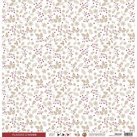 Papier calque 30x30 Cannelle et Chocolat 2 1f - Florilèges Design