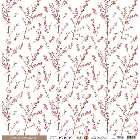 Papier calque 30x30 Cannelle et Chocolat 4 1f - Florilèges Design