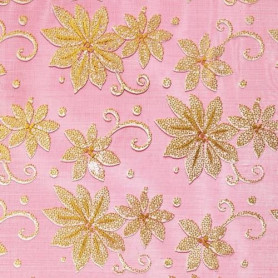 Tissu décoratif Fleur dorée Creapop - Hobbyfun