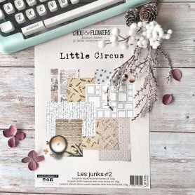 Set de papier imprimés Les Junks A4 18f - Little Circus - Chou and Flowers