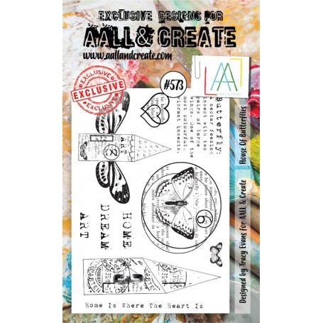 Tampons 573 House of Butterflies 10pc - AALL and Create Clear stamps
