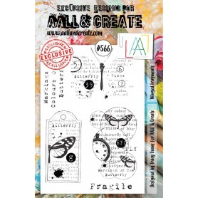 Tampons 566 Winged Fragments 5pc - AALL and Create Clear stamps