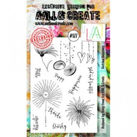 Tampons 177 Sketched Happiness 12pc - AALL and Create Clear stamps