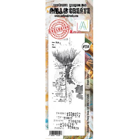 Tampons 234 Brush Flower 2pc - AALL and Create Clear stamps