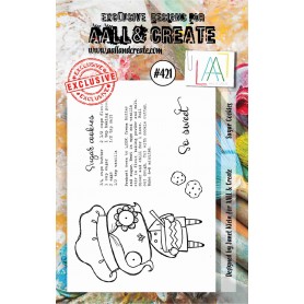 Tampons 421 Sugar Cookies 4pc - AALL and Create Clear stamps