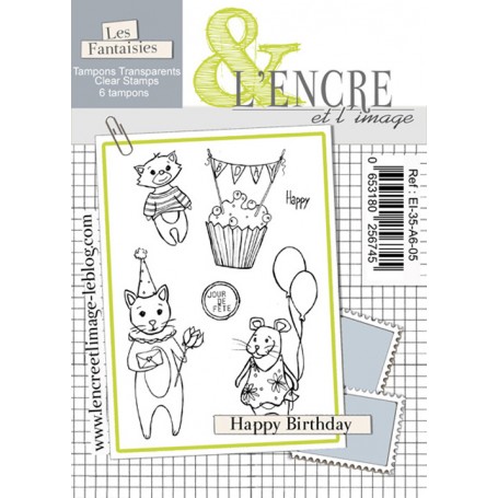 Tampons Happy Birthday - Les Fantaisies - L'encre et l'image