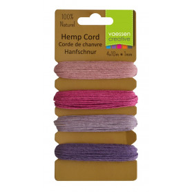 Corde de chanvre Purple Pink 4 x 10m – Vaessen Creative