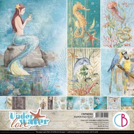 Set de papier 30x30 Underwater Love 12 feuilles - Ciao Bella Papercrafting