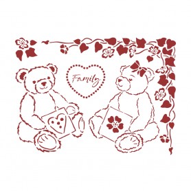 Pochoir Bears 20x15cm - Daydream - Stamperia Thick Stencil