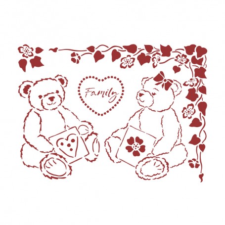 Pochoir Bears 20x15cm - Daydream - Stamperia Thick Stencil