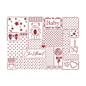 Pochoir Patchwork 20x15cm - Daydream - Stamperia Thick Stencil