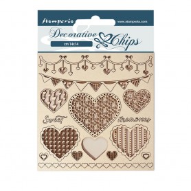 Decorative Chips Hearts - Daydream - Stamperia