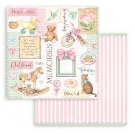 Papier 30x30 Bear and accessories 1f - Daydream - Stamperia