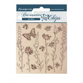 Decorative Chips Flowers and Butterflies - Provence - Stamperia