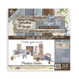 3D Paper Kit Romantic Garden House - Stamperia