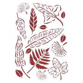 Pochoir Leaves A4 - Romantic Garden House - Stamperia Thick Stencil