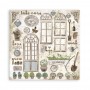 Set de papier 20x20 Romantic Garden House 10 feuilles - Stamperia