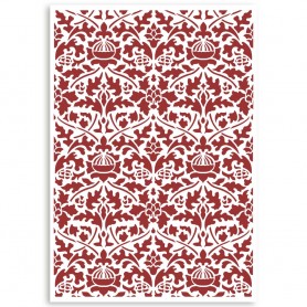 Pochoir Wallpaper pattern A4 - Casa Granada - Stamperia Thick Stencil