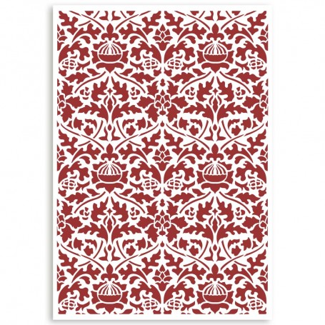 Pochoir Wallpaper pattern A4 - Casa Granada - Stamperia Thick Stencil
