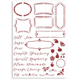 Pochoir Labels A4 - Casa Granada - Stamperia Thick Stencil