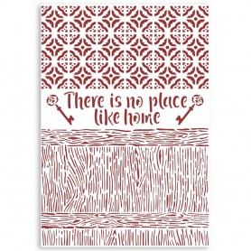 Pochoir There is no place like Home A4 - Casa Granada - Stamperia Thick Stencil