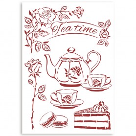 Pochoir Tea A4 - Casa Granada - Stamperia Thick Stencil