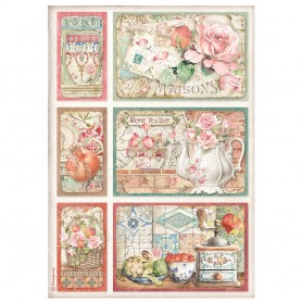 Papier de riz A4 Cards - 1 feuille - Casa Granada - Stamperia