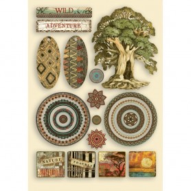Colored Wooden Shape A5 Savana - Stamperia