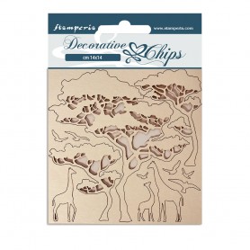Decorative Chips Tree - Savana - Stamperia