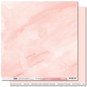 Papier 30x30 Romance Rose 1f - Back to Basics - Les ateliers de Karine