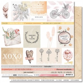 Papier 30x30 With Love 1f - Romance - Les ateliers de Karine