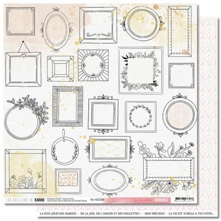 Papier 30x30 Jeu de cadres 1f - Romance - Les ateliers de Karine