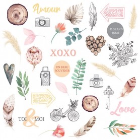 Die-cuts calque Romance 35pc - Les ateliers de Karine