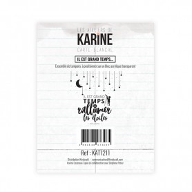 Tampon Il est grand temps... - Carte blanche - Les ateliers de Karine