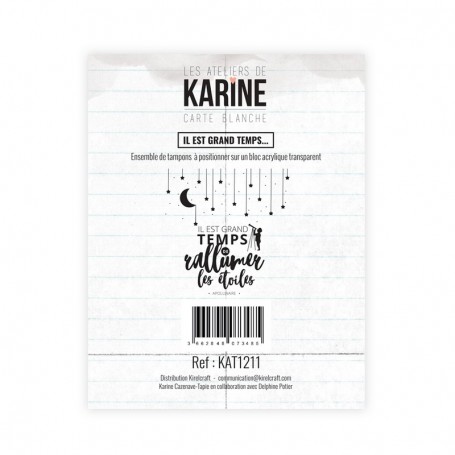 Tampon Il est grand temps... - Carte blanche - Les ateliers de Karine