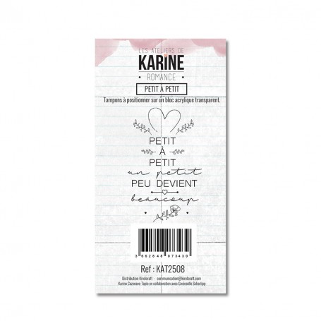 Tampon Petit à petit - Romance - Les ateliers de Karine