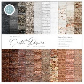 Set de papier 30x30 Brick Textures 30f - Craft Consortium